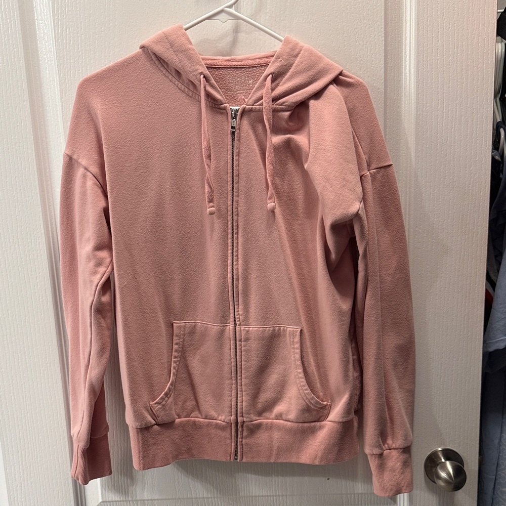 Time and Tru Pink Zip-Up Hoodie